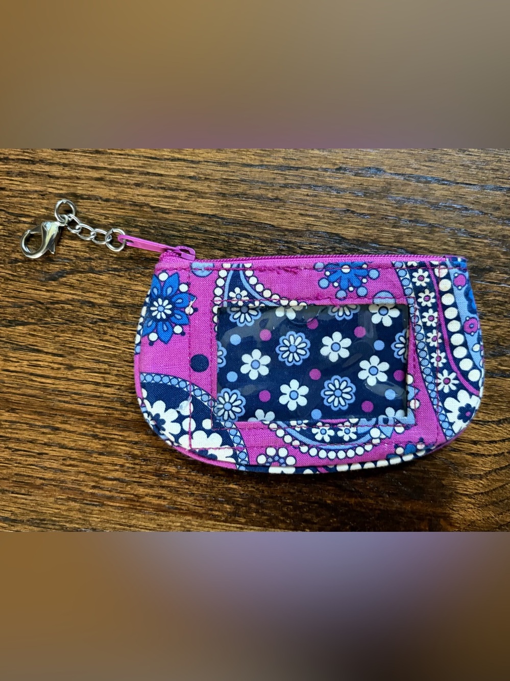 Vera Bradley ID/Coin Purse w/Claw Clasp in Retired Boysenberry